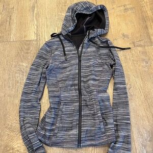 Lululemon Jacket Womens 2 Define Nulu Hoodie Gray Slim Fit To and From Stretch